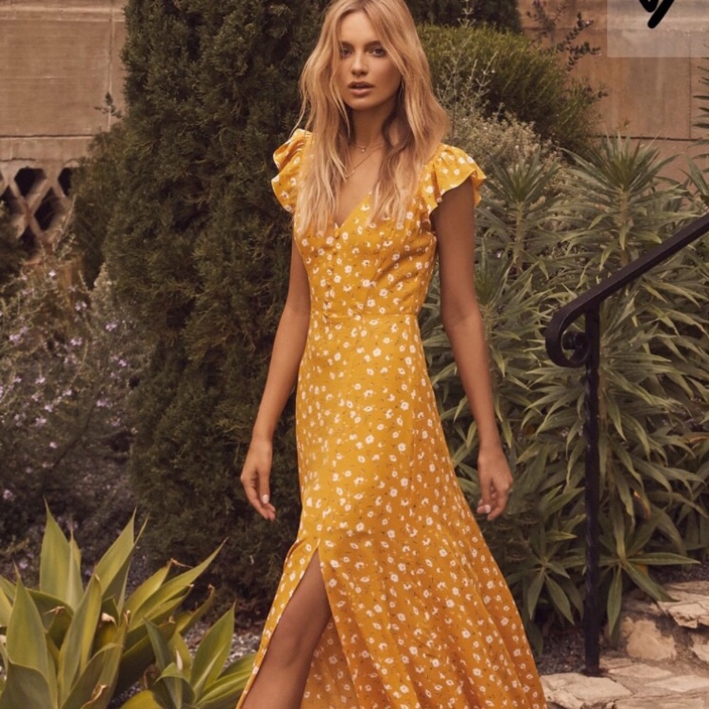 Lulu’s Fresh Picked Mustard Yellow Dress